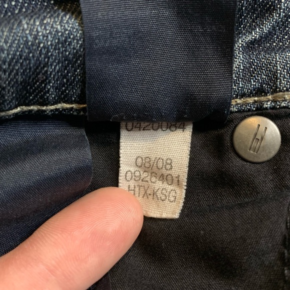 Y2K Tommy Hilfiger Jeans Men’s Size 31x34 Manhattan Bootcut Fit Blue/Gray Flag - Picture 15 of 16